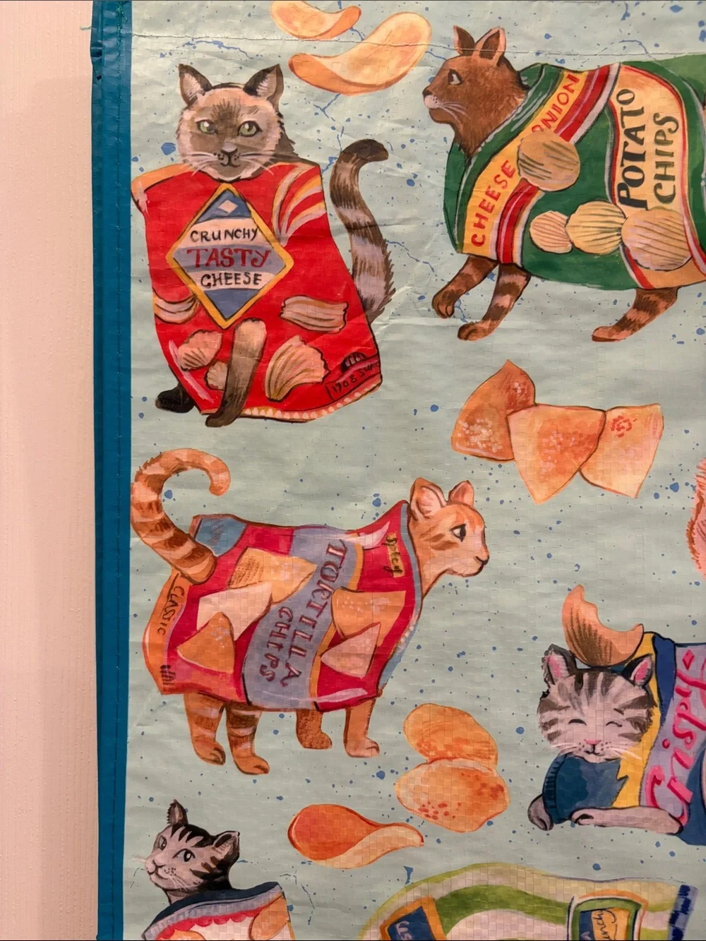 TJ Maxx Reusable Bag: Cats in Potato Chip Bags 🐈🥔🐈‍⬛🛍️